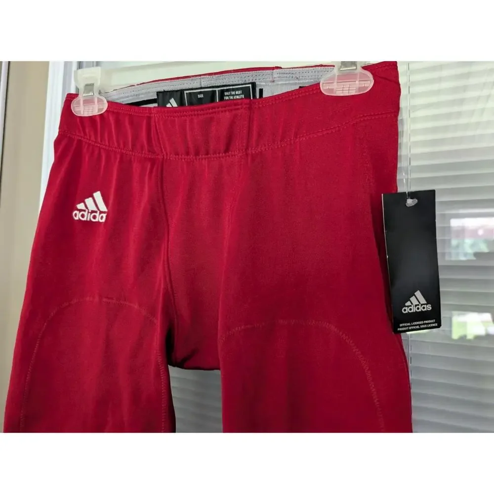 Adidas Boy's Press Coverage Football Pants Power Red / White X-Large MSRP $45.00